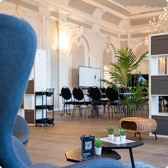 Eine mögliche Bestuhlung im Synatix Training Hub